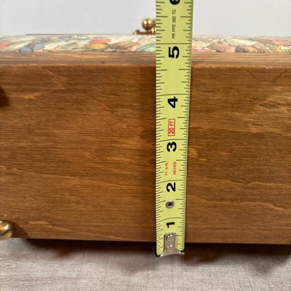 Vtg Decoupage Wooden Purse - Picture 13 of 14